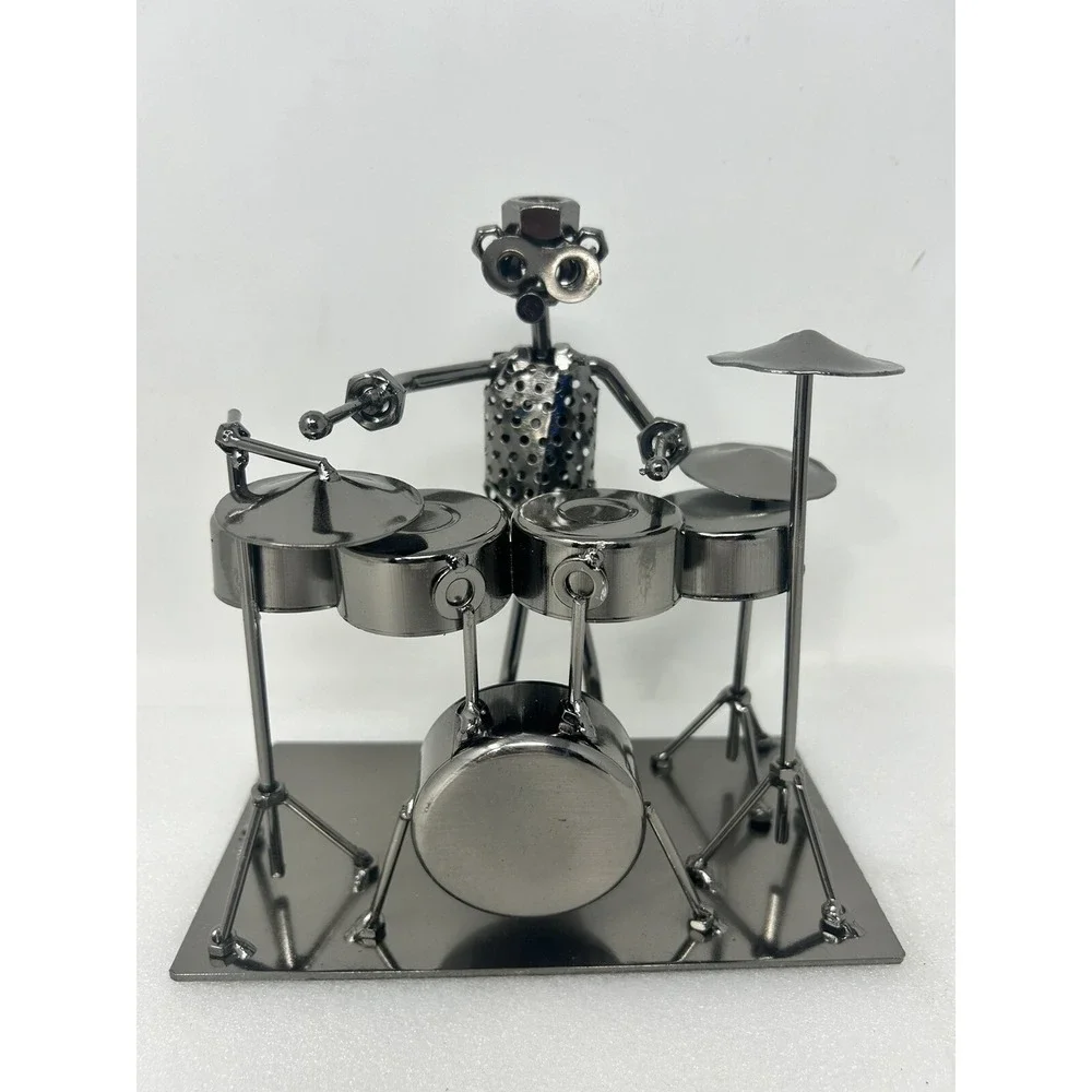 Steampunk Metal Jazz Drummer Musician - Nuts & Bolts - Picture 1 of 5
